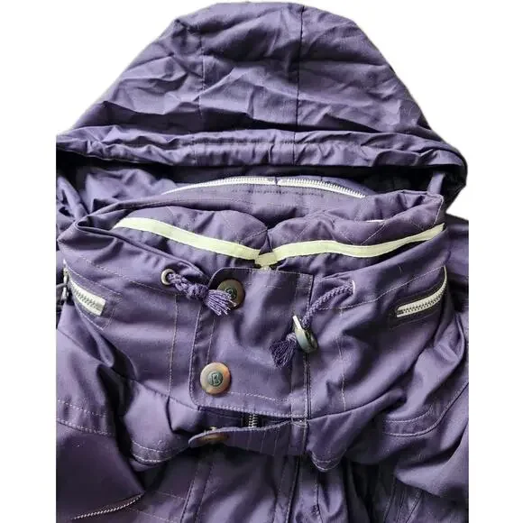 Bogner Vintage Purple Full Zip Retractable Hood Ski Jacket Women's Size 42 Read - Picture 5 of 12